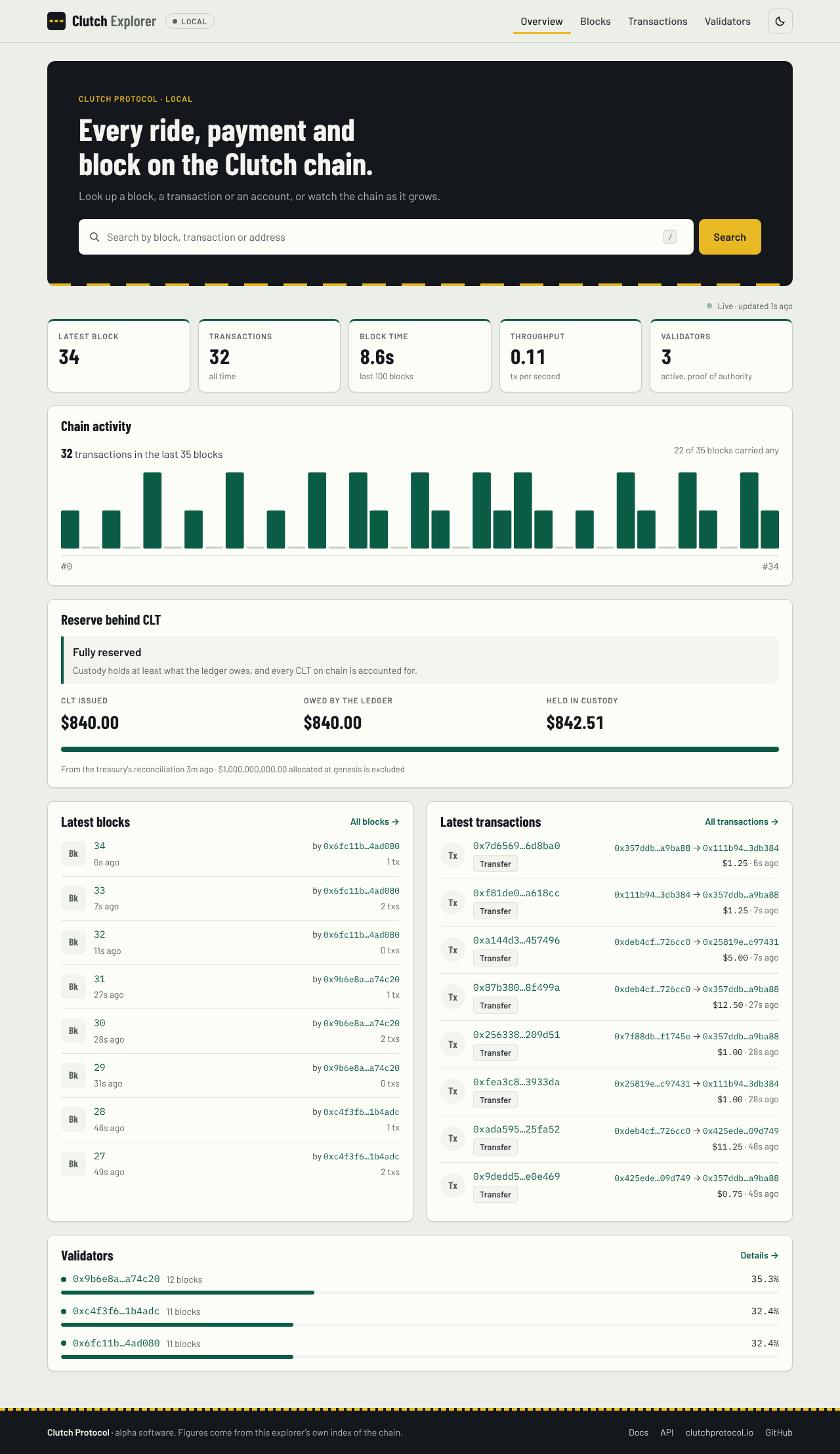 Explorer home page